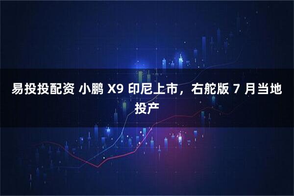 易投投配资 小鹏 X9 印尼上市，右舵版 7 月当地投产